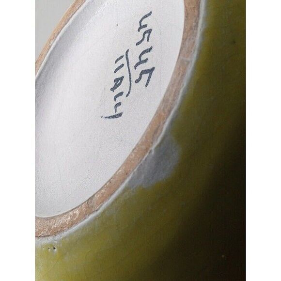 Bitossi Pottery Yellow Glazed Pot Signed by Aldo Londi 1960 Italian Signed Vase - Picture 10 of 13